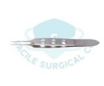 Bishop Harmon Iris Forceps 1X2 teeth Tip 0.4mm Length 9cm