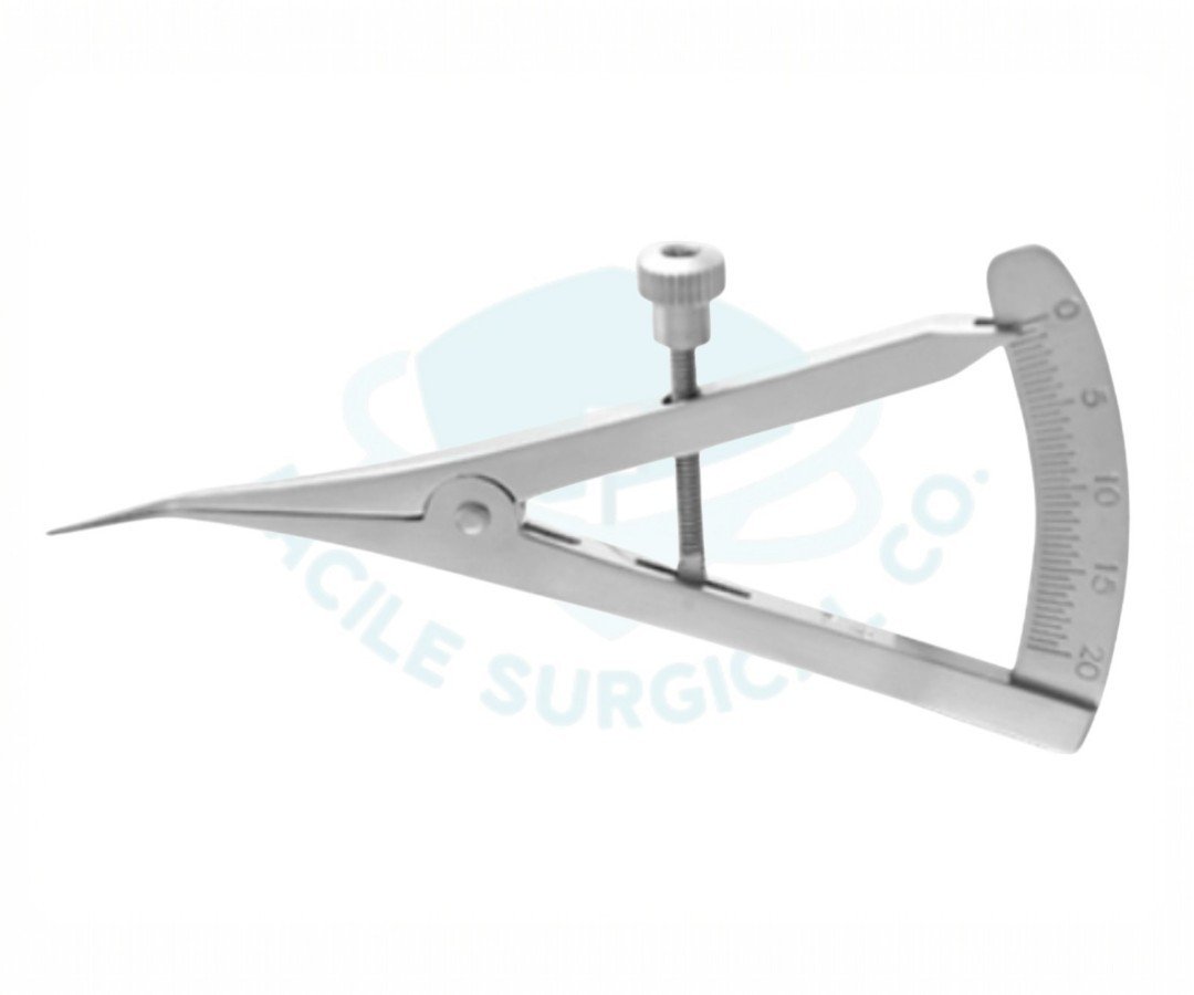 cart (1) (2) Castroviejo Caliper, 20mm Measuring Range 7cm Angled - Image 1